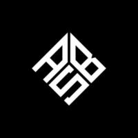 création de logo de lettre abs sur fond noir. concept de logo de lettre initiales créatives abs. conception de lettre abs.