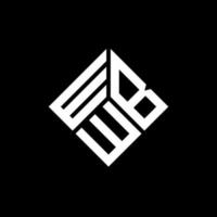 création de logo de lettre wbw sur fond noir. concept de logo de lettre initiales créatives wbw. conception de lettre wbw. vecteur