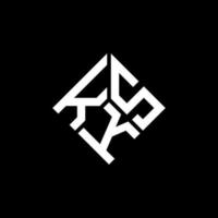 création de logo de lettre ksk sur fond noir. concept de logo de lettre initiales créatives ksk. conception de lettre ksk. vecteur