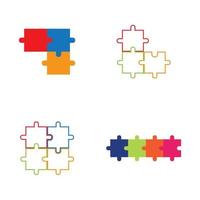 fond d'illustration d'icône de vecteur de puzzle