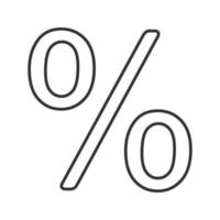 icône linéaire de pourcentage. illustration de la ligne mince. pourcentage. vente, offre de remise. symbole de contour. dessin de contour isolé de vecteur