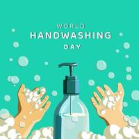 illustration vectorielle de la journée mondiale du lavage des mains vecteur