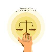 journée internationale de la justice vecteur