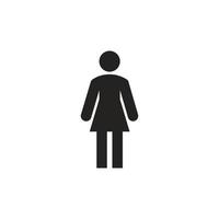 illustration d'icône de toilette pour les femmes, les utilisatrices, la conception vectorielle. vecteur