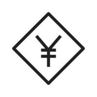 icône du symbole du yen vecteur