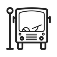 icône de ligne d'arrêt de bus vecteur