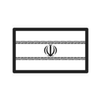 icône de la ligne iranienne vecteur