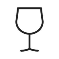 icône de ligne de verre à vin vecteur