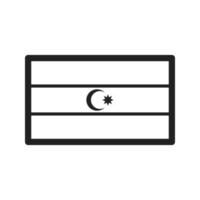 icône de la ligne azerbaïdjan vecteur