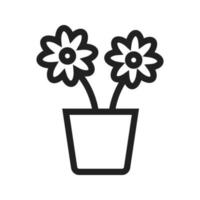 icône de pot de fleur vecteur