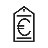 icône de l'étiquette euro vecteur