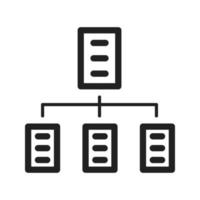 icône de ligne de réseau d'organisations vecteur