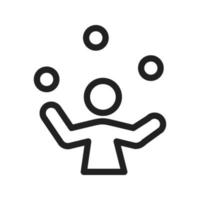 icône de jonglage avec balle vecteur