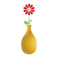 icône de vecteur de vase à fleurs