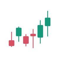 graphique boursier. idée d'investissement dans les actifs numériques. vecteur