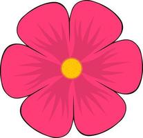 illustration d'une seule fleur rose. peut être utilisé pour les éléments de conception. vecteur