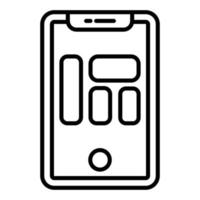 icône de ligne de téléphones portables vecteur