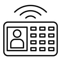 icône de ligne d'interphone vecteur