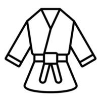 icône de ligne de kimono vecteur