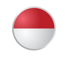 conception de drapeau rouge et blanc à l'intérieur du cercle vecteur