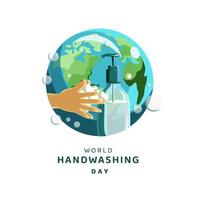 illustration vectorielle de la journée mondiale du lavage des mains