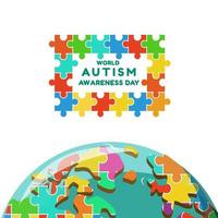 illustration de la journée mondiale de sensibilisation à l'autisme vecteur