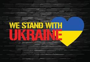nous sommes solidaires de l'ukraine vecteur