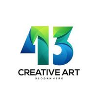 43 logo design coloré dégradé vecteur