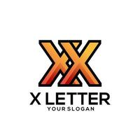 x lettre logo design vintage illustration vecteur