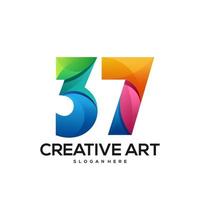 37 logo design coloré dégradé vecteur