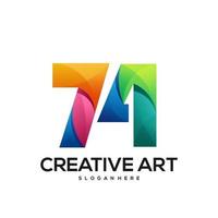 74 logo design dégradé coloré