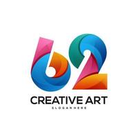 62 logo design dégradé coloré
