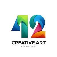 42 logo design dégradé coloré vecteur