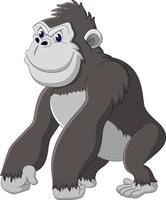 dessin animé drôle de gorille vecteur