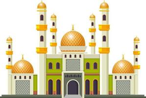 la belle mosquée avec le bon design vecteur