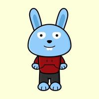 mascotte de lapin mignon de vecteur d'illustration