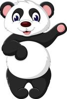 panda de dessin animé mignon vecteur
