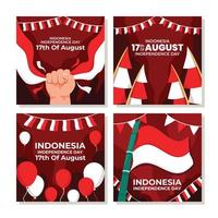 fête de la fête de l'indépendance de l'indonésie vecteur