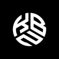 création de logo de lettre kbn sur fond noir. concept de logo de lettre initiales créatives kbn. conception de lettre kbn. vecteur