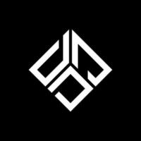création de logo de lettre djd sur fond noir. concept de logo de lettre initiales créatives djd. conception de lettre djd. vecteur