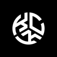 création de logo de lettre kck sur fond noir. kck concept de logo de lettre initiales créatives. conception de lettre kck. vecteur
