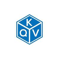 création de logo de lettre kqv sur fond noir. kqv concept de logo de lettre initiales créatives. conception de lettre kqv. vecteur