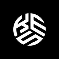 création de logo de lettre kes sur fond noir. concept de logo de lettre initiales créatives kes. conception de lettre kes. vecteur