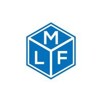 création de logo de lettre mlf sur fond noir. concept de logo de lettre initiales créatives mlf. conception de lettre mlf. vecteur