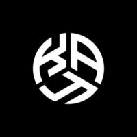 création de logo de lettre ka sur fond noir. concept de logo de lettre initiales créatives ka. conception de lettre kay. vecteur