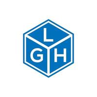 création de logo de lettre lgh sur fond noir. concept de logo de lettre initiales créatives lgh. conception de lettre lgh. vecteur