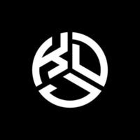 création de logo de lettre kdj sur fond noir. concept de logo de lettre initiales créatives kdj. conception de lettre kdj. vecteur
