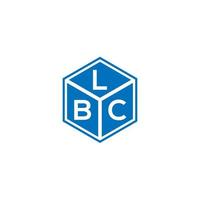 création de logo de lettre lbc sur fond noir. concept de logo de lettre initiales créatives lbc. conception de lettre lbc. vecteur