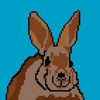 lapin avec pixel art. illustration vectorielle. vecteur