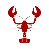 illustration d'icône de vecteur de homard isolée sur fond blanc. icône de nourriture saine et icône de fruits de mer frais.